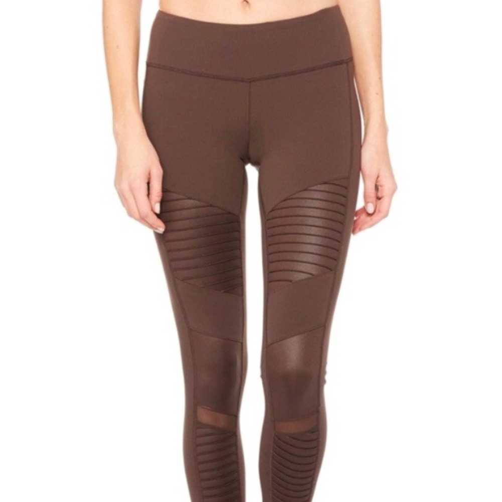 Alo Yoga Moto Legging in chocolate brown